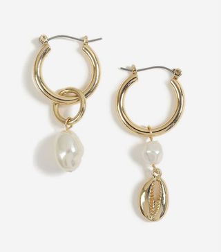 Topshop + Asymmetric Pearl Drop Earrings