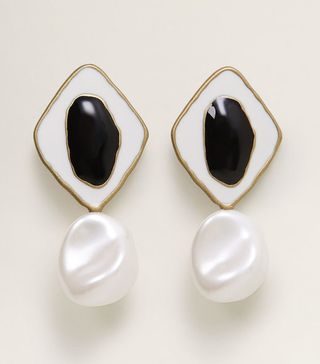 Mango + Geometric Pearl Earrings