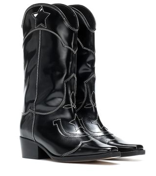 Ganni + High Texas Leather Cowboy Boots