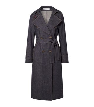 Victoria Beckham + Belted Denim Trench Coat