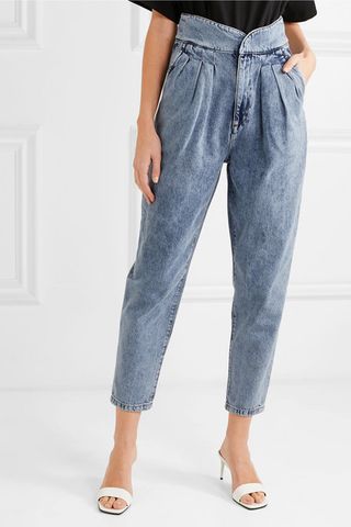IRO + Staunch Pleated High-Rise Tapered Jeans