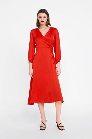 Zara + Satin Dress