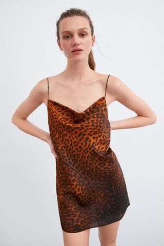 Zara + Animal Print Short Dress