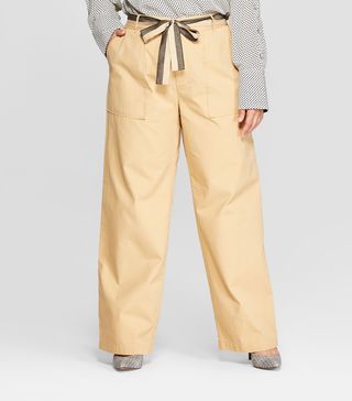 Who What Wear + Duo Front Pocket Straight Wide Leg Cargo Pants