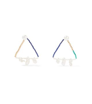 Lucy Folk + Catacombs Gold Multi-Stone Earrings