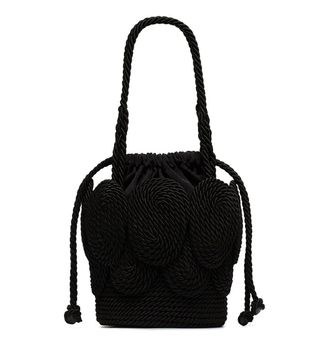 Mehry Mu + Black Cha Cha Straw Shoulder Bag