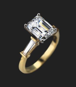 Miadonna + Chorus Three Stone Engagement Ring