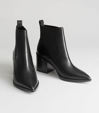 & Other Stories + Chunky Chelsea Leather Ankle Boots