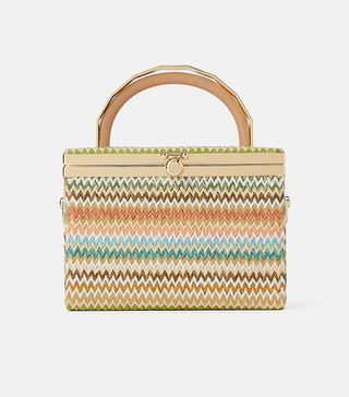Zara + Multi-Striped Box Bag