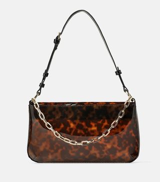 Zara + Tortoiseshell Baguette Bag