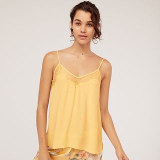 Oysho + Yellow Lace Camisole