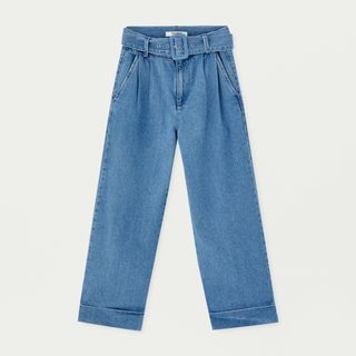 Pull & Bear + Belted Wide-Leg Jeans