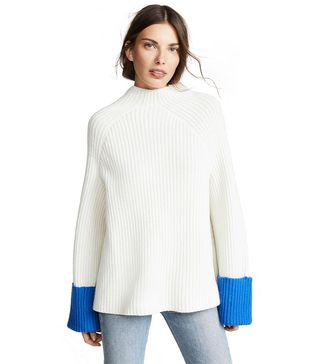 Tory Sport + Ribbed Wool Sweater