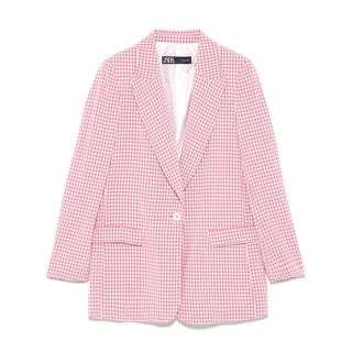 Zara + Gingham Blazer