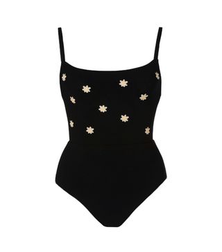 Anemone + Floral-Embroidered Swimsuit