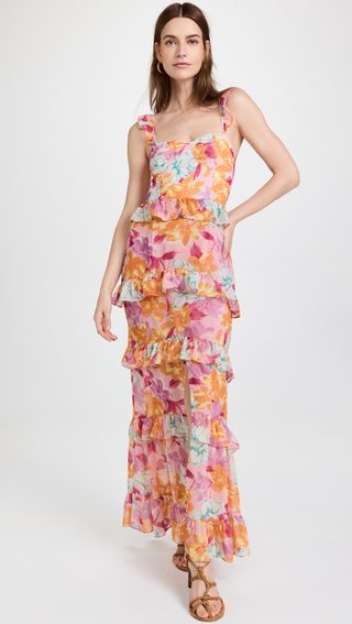 Wayf + With Love Tiered Maxi Dress
