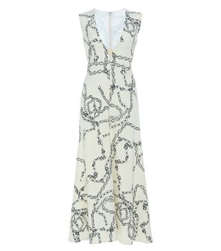 Victoria Beckham + Chain-Link Print Cady Dress