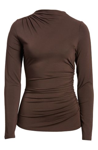 Rails + Joelle Ruched Funnel Neck Top