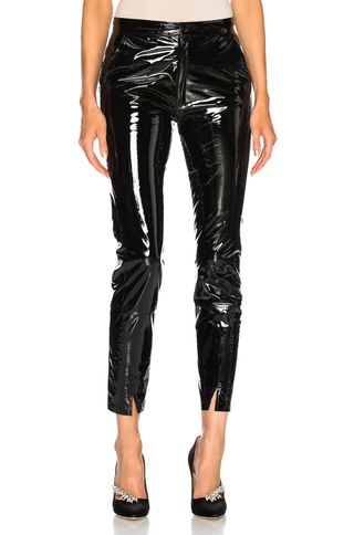 Zeynep Arcay + Patent Leather Pants With Ankle Slits