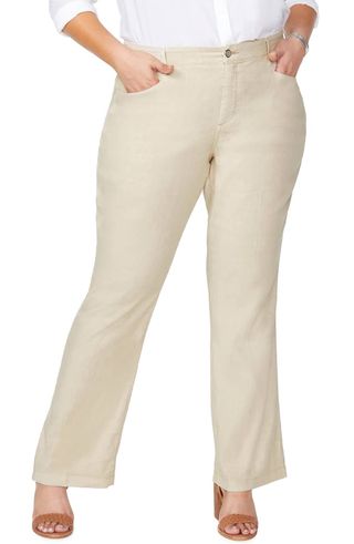 NYDJ + Stretch Linen Blend Trousers