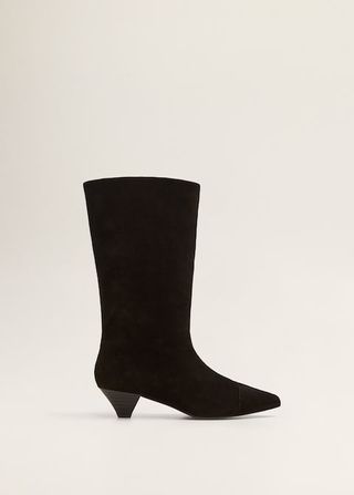 Mango + Heel Leather Boot