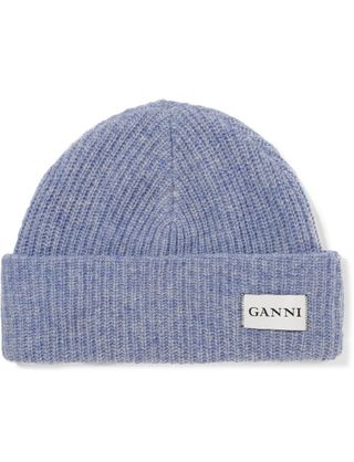 Ganni + Ribbed Wool Beanie