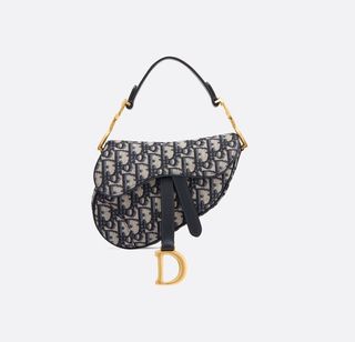 Dior + Mini Oblique Saddle Bag