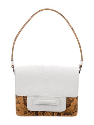 Valextra + Snakeskin Shoulder Bag