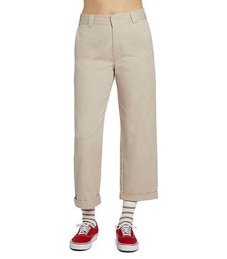 Dickie's Girl + Roll Hem High-Rise Work Crop Pants