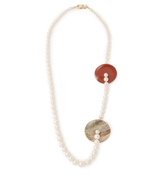 Timeless Pearly + Perla Pearl and Stone Necklace