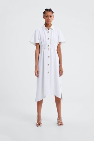 Zara + Buttoned Dress