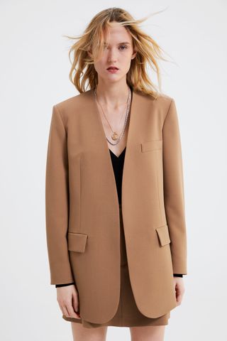 Zara + Blazer With Flap Pockets