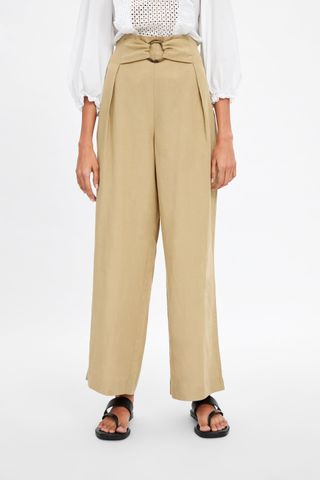 Zara + Pants With Buckle