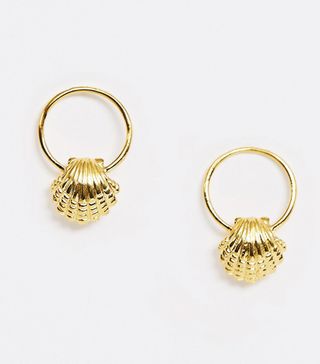 ASOS Design + Sterling Silver With Gold Plate Earrings