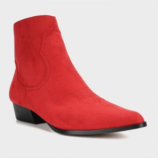 Who What Wear x Target + Anessa Microsuede Western Bootie