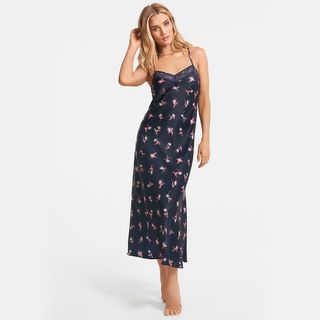 Marks 
Spencer + Rosie for Autograph Satin Hummingbird Print Nightdress