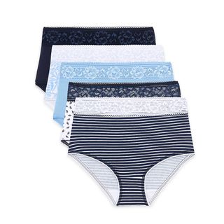 Marks & Spencer + 5 Pack Lace Cotton Rich Full Brief Knickers