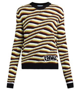 Prada + Stripe and Wave-Intarsia Cashmere Sweater