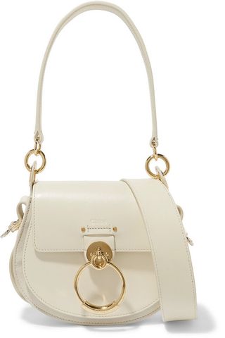 Chloe + Tess Small Leather and Suede Shoulder Bag