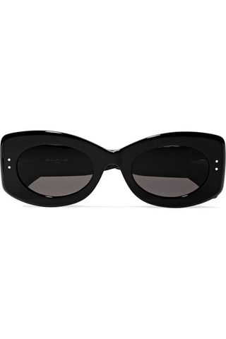 Alaia + Square-Frame Studded Acetate Sunglasses