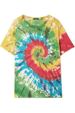 R13 + Oversized Tie-Dyed Cotton and Cashmere-Blend Jersey T-shirt