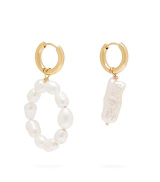 Timeless Pearly + Mismatched Hoop and Drop Pearl Earrings