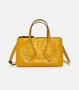 Zara + Embossed Mini Shopper Bag with Clasp