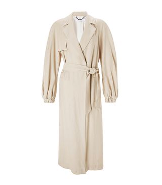 John Lewis & Partners + Elasticated Cuff Trench Coat in Stone