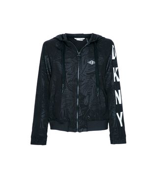 DKNY + Monstera Print Logo Zip Jacket