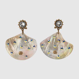 Gucci + Earrings with Shell Pendants