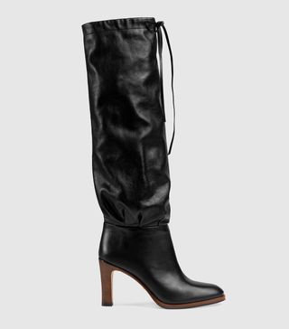 Gucci + Leather Mid-Heel Boot