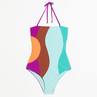 & Other Stories + Colour Wave Halter Swimsuit