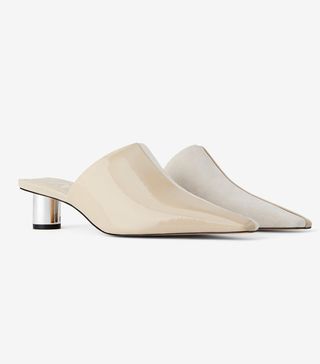 Zara + Join Life Leather Heeled Mules