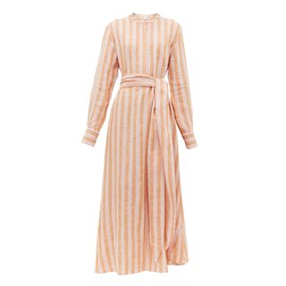 Wiggy Kit + Como Striped-Linen Shirt Dress